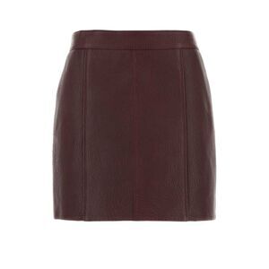 Chloe Women Grape Leather Mini Skirt